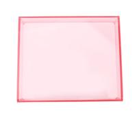 False Eyelash Storage Box Thickened Acrylic Grafting Lash Pallet with Cover Lash Extension Organizer for Home Beauty Salons 12.5 x 15.1 x 3.1cm (Transparent Pink)