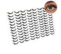 False Eyelashes 48 Pairs Faux Mink Lashes 14mm Lashes 3D Fluffy Eye Lashes Pack Bulk Wholesale Strip Lashes(48-045)