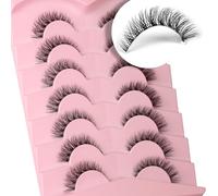 False Eyelashes 6D Lightweight Natural Comfortable Demi Wispy Cat Eye Lashes Clear Band Daily Eyelashes Strips Fluffy Soft Fake Eyelashes Packs By Himirell