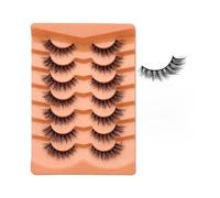 False Eyelashes 7 Pairs Fluffy Fox Eye Lashes, Long Wispy Multi-layered Strip False Eyelashes Cat Eye Faux Mink Lashes, Dramatic Curly Full Eyelashes for Women