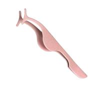 False Eyelashes Applicator Tool - Stainless Steel - Rose Gold - Easy Makeup Lashes Application - Lash Holders - Wide Handle - Curved Design Matches Eye Shape
