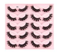 False Eyelashes Fake Eyelashes False Eyelashes Natural And Thick 5 Pairs Eyetail Lengthened Dense Eyelash Eyelashes Natural Dense Eyelash Russian Strip Lashes Eye Lashes(J,One Size)