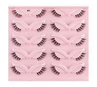 False Eyelashes Fake Eyelashes False Eyelashes Natural And Thick 5 Pairs Eyetail Lengthened Dense Eyelash Eyelashes Natural Dense Eyelash Russian Strip Lashes Eye Lashes(J,One Size)