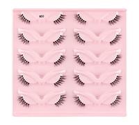 False Eyelashes Fake Eyelashes False Eyelashes Natural And Thick 5 Pairs Eyetail Lengthened Dense Eyelash Eyelashes Natural Dense Eyelash Russian Strip Lashes Eye Lashes(J,One Size)