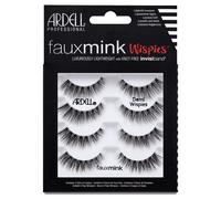 False Eyelashes Faux Mink Demi Wispies 4 Pairs Multipack Black Medium Volume Long Length Invisiband Lightweight Silky Soft Faux Mink Eyelashes