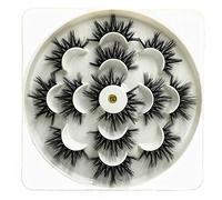 False Eyelashes Fluffy Faux Mink Lashes 3D Lashes 7 Pairs Pack Dramatic Long Thick Volume Fake Eye Lash Multipack