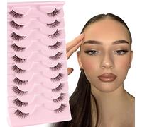 False Eyelashes Fluffy Fox Eye Lashes Sexy Cat Eye Eyelashes Soft Winged Angel Fake Lashes Wispy Lightweight Faux Mink Lashes(5 Pairs)