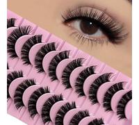 False Eyelashes Natural Cosplay Lashes Doll Anime Japanese Faux Mink Lashes Pack Fake Eyelashes Long Thick Ruffle Fake Eye Lashes 5 Pairs