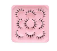 False Eyelashes Natural Cosplay Lashes Doll Anime Japanese Faux Mink Pack Spiky Manga Fake Eyelashes Wispy Long Thick Ruffle Fake Eye Lashes 5 Pairs