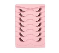 False Eyelashes Natural Half Lashes Short Clear Band Lashes Pack 7 Pairs Multipack