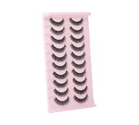 False Eyelashes Russian Strip Lashes Natural Wispy Fluffy Lashes 3D Effect Fake Eyelashes 10 Pairs Pack