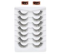 False Eyelashes Set, 10 Pairs Bold Dramatic Natural Multidimensional Curl Black Lashes - Soft Tapered Wispy Tips For Short Sparse Lashes, Realistic Voluminous Enhancement Everyday Wear Special
