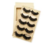 False Eyelashes Slim 14mm Natural 3D Mink Eyelashes Soft Reusable False Eyelashes With Carrying 062346