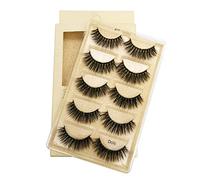 False Eyelashes Slim 14mm Natural 3D Mink Eyelashes Soft Reusable False Eyelashes With Carrying 062346