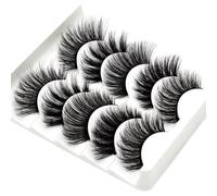 False Eyelashes, Tatti Lashes, Natural Lashes, 5 Pairs Wispy Beauty Natural Lashes, 3D Long Thick Cluster Cat Eyes Strip Lashes Makeup Light Volume Short Mink Multipack, Eylure Lashes, flufy Lashes