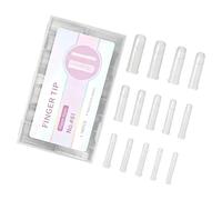 False Fingertip Extension Tips 140PCS Clear ABS French Forms, Boxed Manicure Set for Practice Use Case False Tips Acrylic Forms