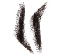 False Hair Eyebrows - Reusable Lace Brow Extensions, Real Human Hair Eyebrows | 1 Pair Crochet Style Natural-Look Brows, Reusable Breathable Fake Human Eyebrows for Holiday Makeup