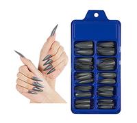 False Nails 100 PCS/Box Solid Colour False Nail Tips Fake Nails Art Long Stiletto Manicure DIY Tools Full Style 20Colors(15)