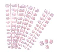 False Nails, 120 Pcs Natural French False Nails Artificial Fingernails Press on Nails Ballerina, Short Medium Fake Acrylic Nail Color Gradient, Full Cover Fake Nail for Women and Girls, 12 Sizes