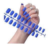 False Nails 1PCS DIY Matte False Nails Square Head Frosted Press on Nail Tips Full Cover Artificial Fingernails Ballet Detachable No Glue(Color-04)