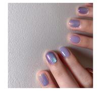 False Nails 24Pcs Fashion Fake Nails Press on Short Square Head False Nail Art Green Leopard Print Design Artifical Full Cover Tips(Color5)