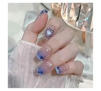 False Nails 24Pcs Shiny Press on Fake Nails Dark Pink Square Short Gel Cover False Fingernails Manicure Art Tips for Women and Girl(Color17)