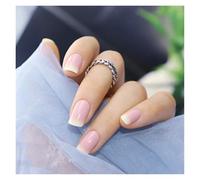 False Nails 24Pcs Shiny Press on Fake Nails Dark Pink Square Short Gel Cover False Fingernails Manicure Art Tips for Women and Girl(Color27)