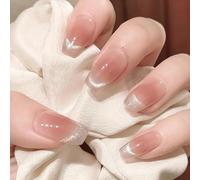 False Nails 24pcs Wearable Pink Press On Fake Nails Tips With Glue false nails design Butterfly Lovely Girl With Wearing Tools(H015)