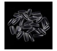 False Nails 500pcs/pack Acrylic Nails Round Shapes False Nail Tips Full Cover French Fake Art Tools(Transparent 500pcs)