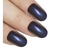False Nails by Bling Art Blue Purple Chameleon Oval Medium Fake 24 Nail Tips
