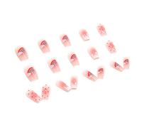 False Nails Elegant Medium And Long Term Press On Nails Pink Ballet Nails Gradient Rainbow Wearable Nail Enhancement 24 Pieces 1ml Nails False (One Size)