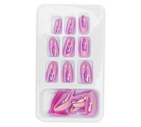 False Nails Fake Nails Ballerina Nails 24Pcs Long Coffin Glitter French Artificial Tips with 12 Sizes for Women Nail Salons DIY Nail Art Party Wedding (LG10)