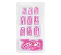 False Nails Fake Nails Ballerina Nails 24Pcs Long Coffin Glitter French Artificial Tips with 12 Sizes for Women Nail Salons DIY Nail Art Party Wedding (LG11)