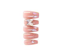 False Nails Long Ballerinas Stick on Nails Full Tips Artificial Nails Press On Nails for Women