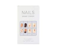 False Nails Of Striped Pieces The To Including Set Nails Design Glued Acrylic Is Nail Nails Nails Nail Nail And Glue Pressing Of Women Girls 24 Glue Flase Nails (E, One Size)