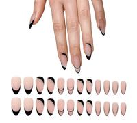 False Nails Set Fake Short Toenails Capsules Artificial Short Toe Nails Press on French Nails Full Cover 12 Sizes Nail Art False Nails for Women and Girls