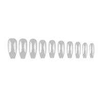 False Nails Short Acrylic Gel Nail False Manicure 500Pcs Art Full Round Tips Short Nails False (Clear, One Size)