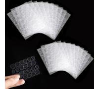 False Nails Stickers, 480 PCS Double-Side Glue Nail Sticker, 20 Sheets Transparent Nail Glue Stickers Waterproof Adhesive Nail Adhesive Tabs for DIY Nail Art Decoration