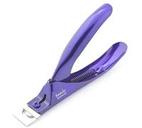 False Nails Tip Cutter For Acrylic Gel Nails False Fake Artificial Nails Sharp and Rust Proof Manicure & Pedicure Nail Trimmer for Professional Salon and Home Use (Purple)