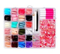 False Nails Tips Charm Pearls Art Decorations Mix Shaped for Acrylic Jewelry Making False Tips Kits Mix Shaped Pearls Cartoon