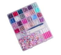 False Nails Tips Kits Flower Nails Charm Pearls Nails Art Decorations Mix Shaped Nails Art Charm Press On Nails