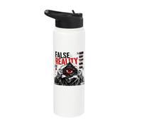 False Reality Simulation Error Cyber Glitch Dystopian Art Stainless Steel Insulated Water Bottle