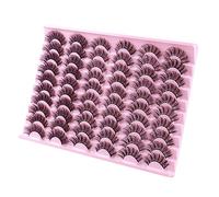 False Russian Strip Lashes Fake- Extension DD Wispy Handmade Reusable Lashes[E, ]