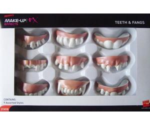 False Teeth And Fangs Mens Ladies Fancy Dress Vampire Teeth & Fang Set