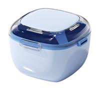 False Teeth Container - ABS PP Build 9.5cm Weight 101g, Denture Cup, Large Drain Holes Feature | Double Handle Protective Form, Travel Box, Storage for Hygienic Denture Drying During Daily Routin