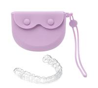 False Teeth Container: Compact Mouth Guard Storage Bag with Zipper Closure | Denture Case for Retainers, Aligners, Night Guards, Electrotome