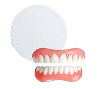 False Teeth, Dentures with Storage Case, Complete False Teeth Set Full Dentures, Reusable Detachable Denture with Top and Bottom for Women Men Adult Regain Confident Smile