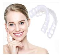 False teeth set,2 Pairs Fake Teeth in Teeth Dentures False Teeth Whitening Tooth Covering on for Men and Women
