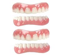 False Teeth Veneers 2 Pairs Upper and Lower Cosmetic Teeth Veneers Whitening Temporary for Men Women