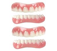 False Teeth Veneers 2 Pairs Upper and Lower Cosmetic Teeth Veneers Whitening Temporary for Men Women